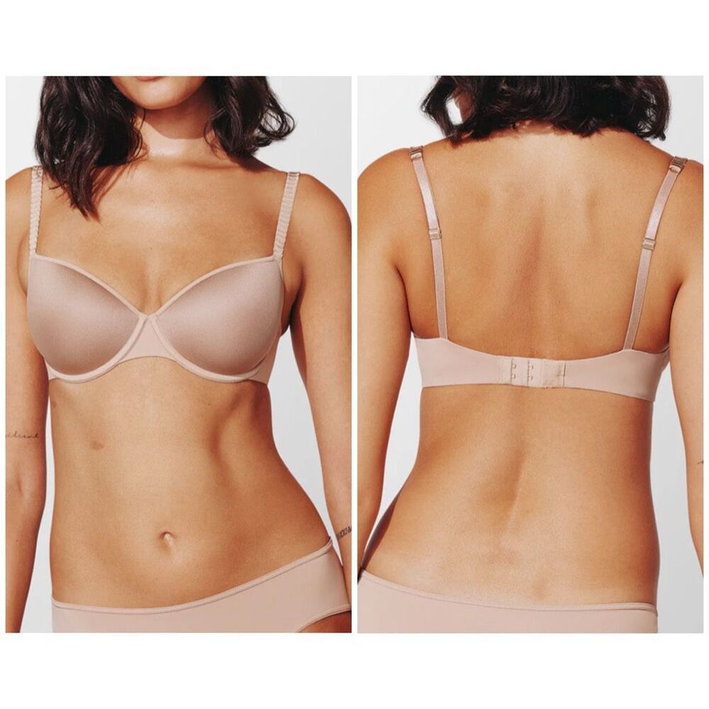 ThirdLove 34E Classic T Shirt Bra Tan Memory Foam Cups